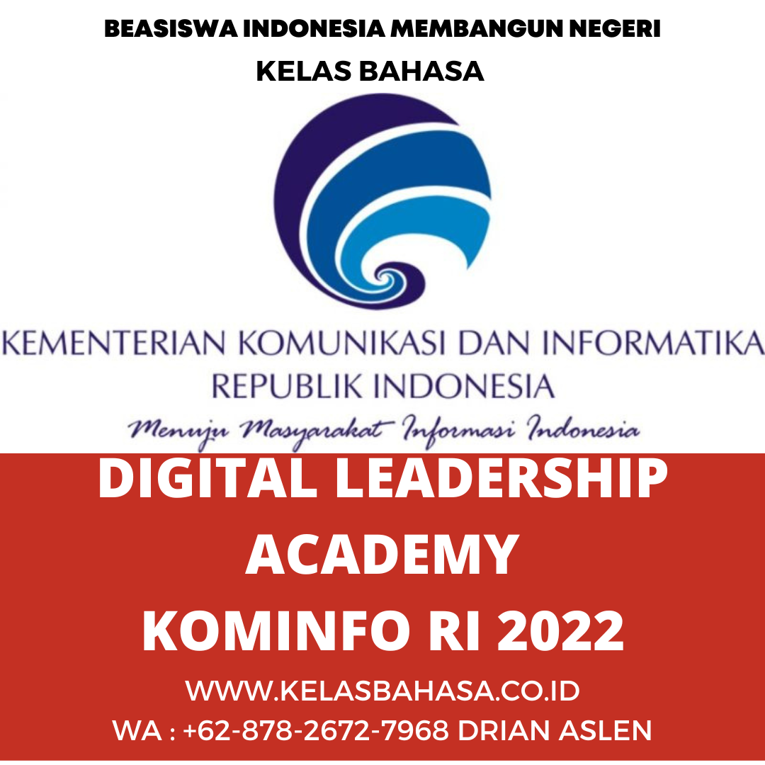 Digital Leadersip Academy (DLA) Beasiswa Kominfo RI 2022 – Kelas Bahasa