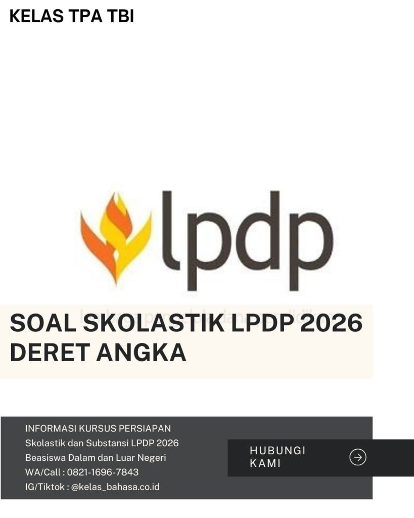 Contoh soal skolastik LPDP 2026 deret angka