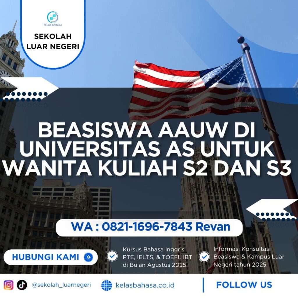 beasiswa AAUW wanita S2 S3 Amerika Serikat 2026