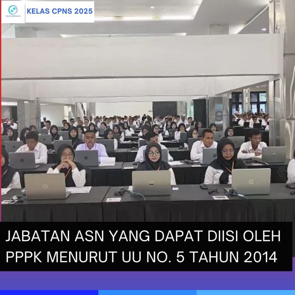 jabatan ASN yang dapat diisi PPPK sesuai UU 5 Tahun 2014