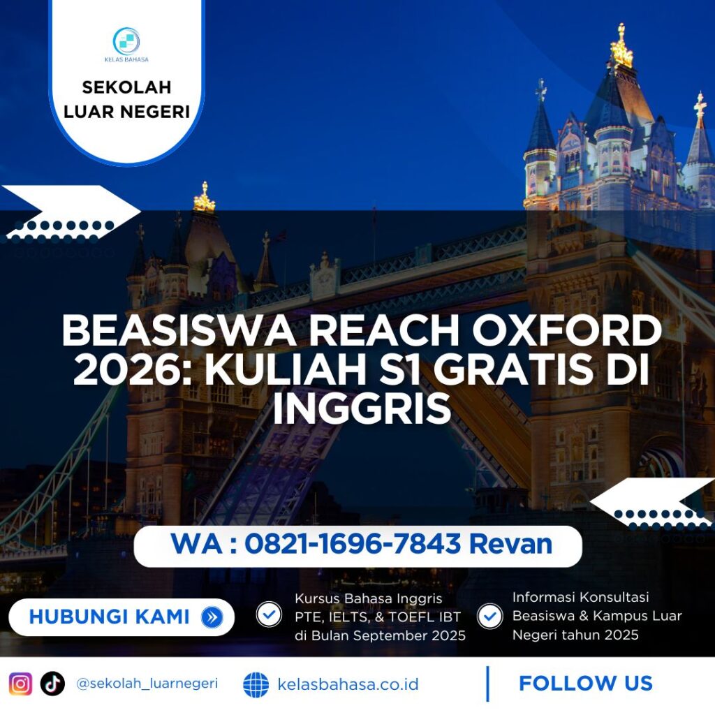 beasiswa Reach Oxford 2026 kuliah S1 gratis