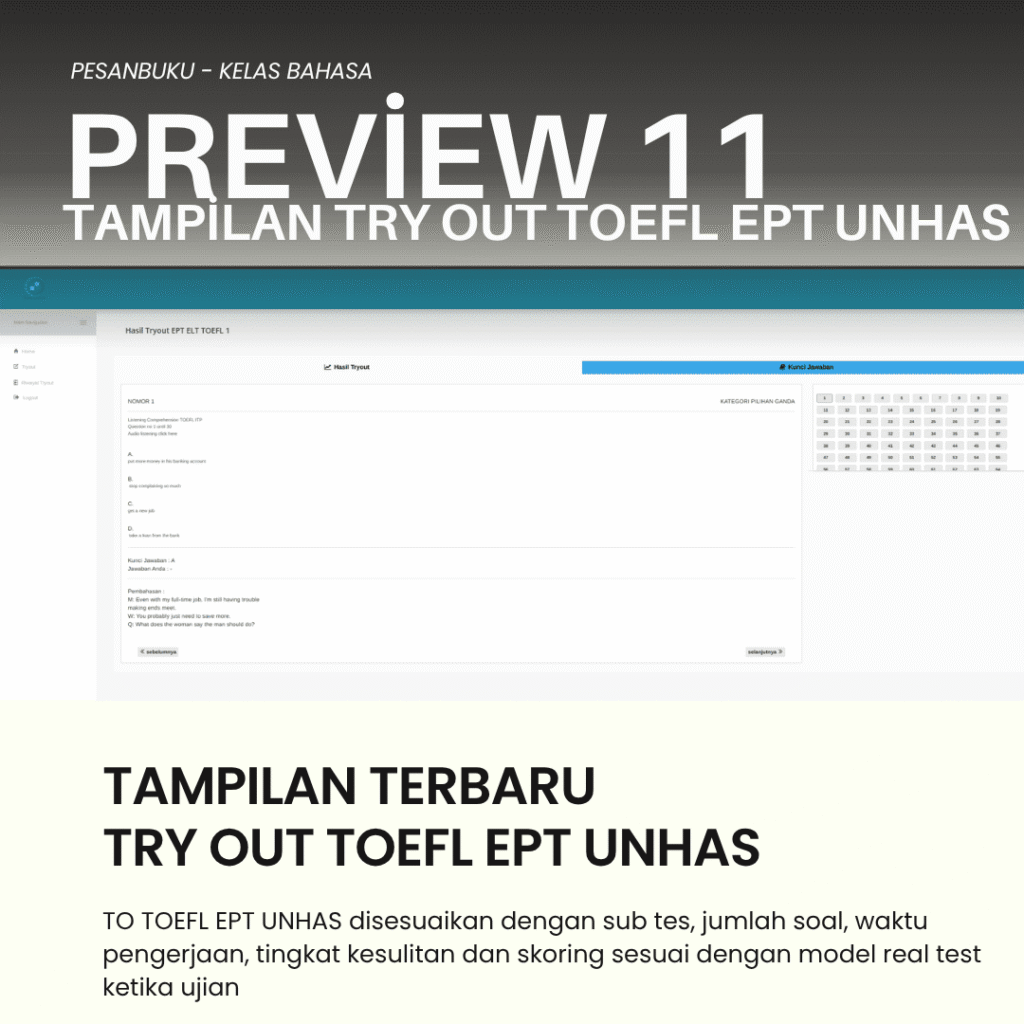 TOEFL EPT Unhas