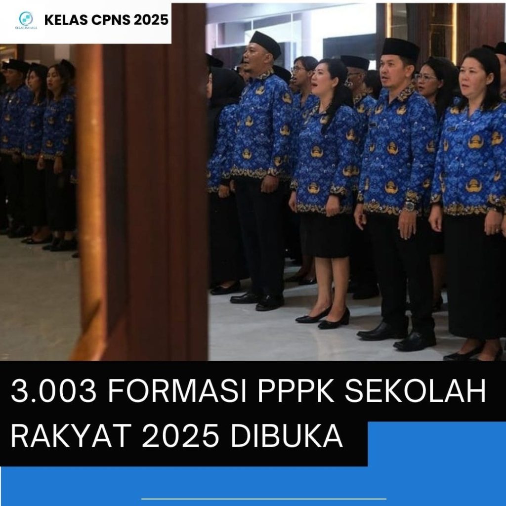 Informasi 3003 formasi PPPK Sekolah Rakyat 2025