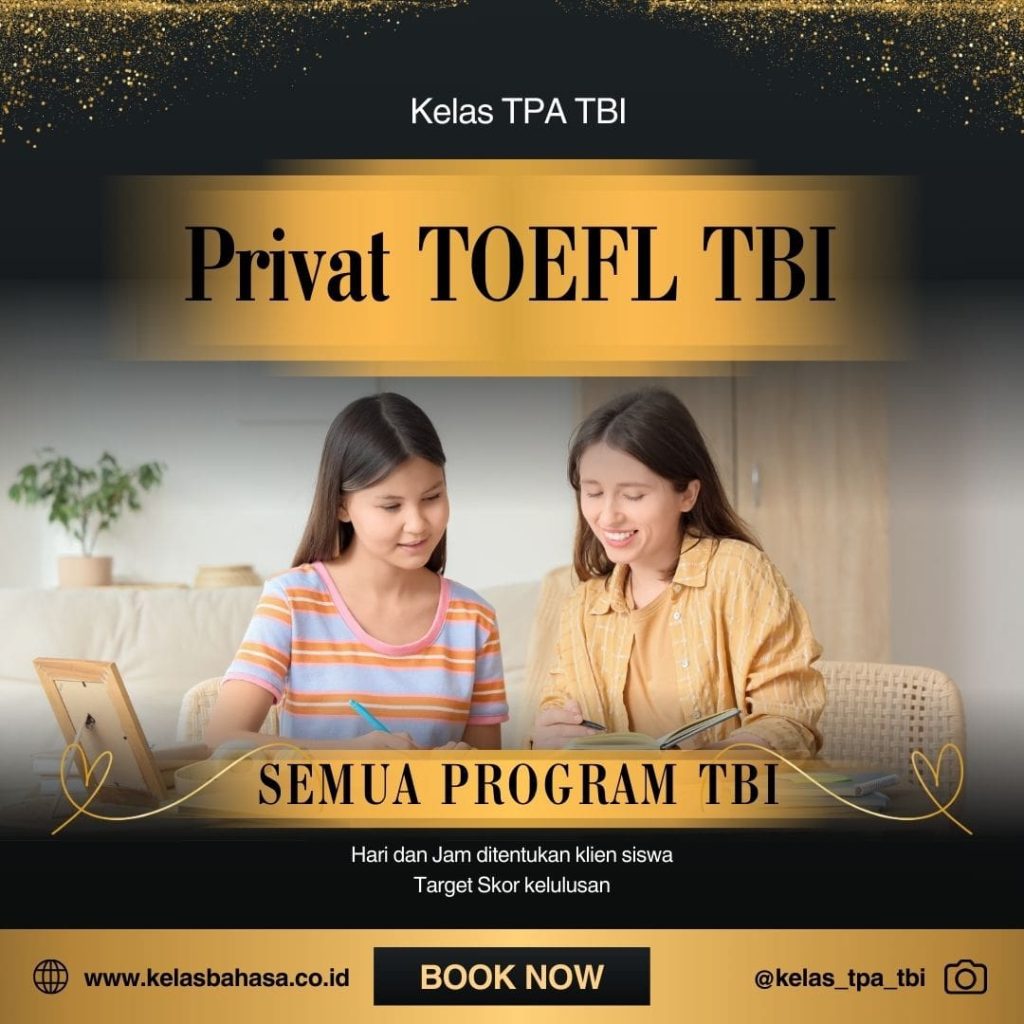 Banner pendaftaran kursus privat TOEFL ITP