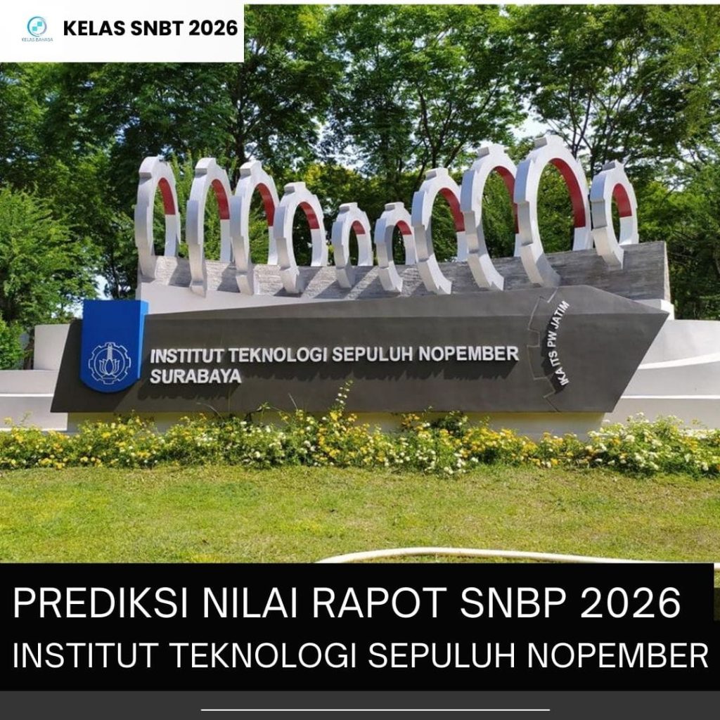 Prediksi nilai rapot SNBP 2026 Institut Teknologi Sepuluh Nopember per program studi sebagai acuan peluang lolos