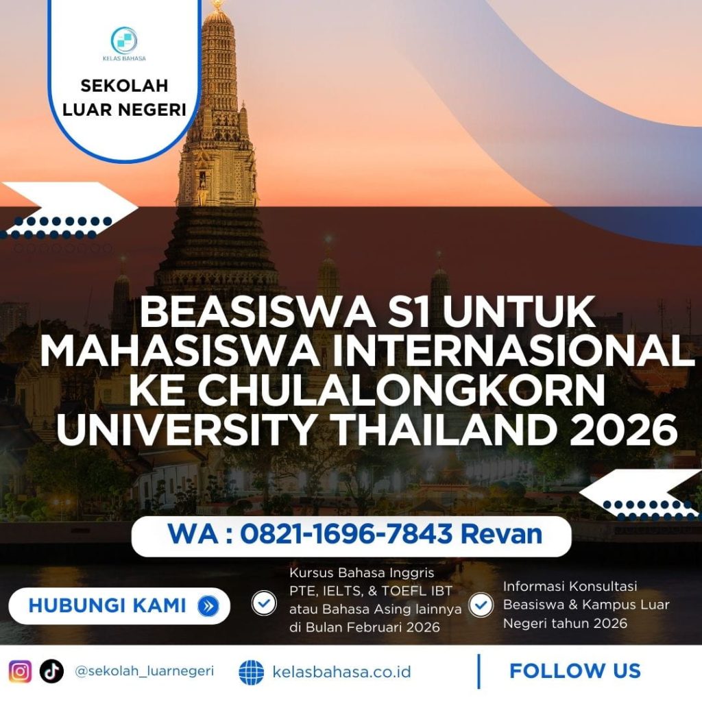 Beasiswa S1 mahasiswa internasional Chulalongkorn University Thailand