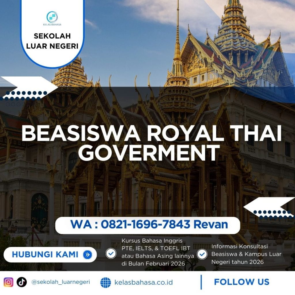 Beasiswa Royal Thai Government bagi mahasiswa internasional