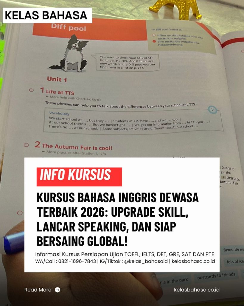 Kursus Bahasa Inggris Dewasa Terbaik 2026
