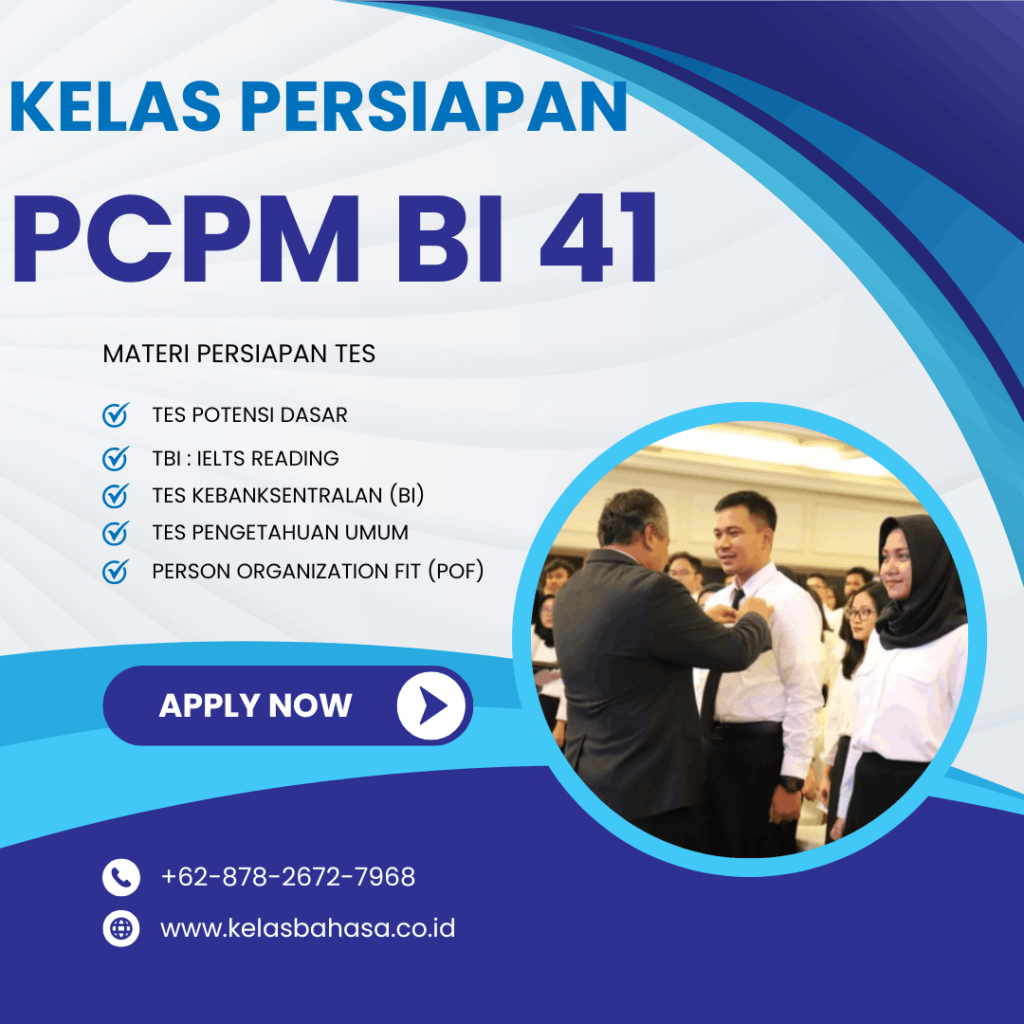 “Kursus persiapan PCPM Bank Indonesia 2026”