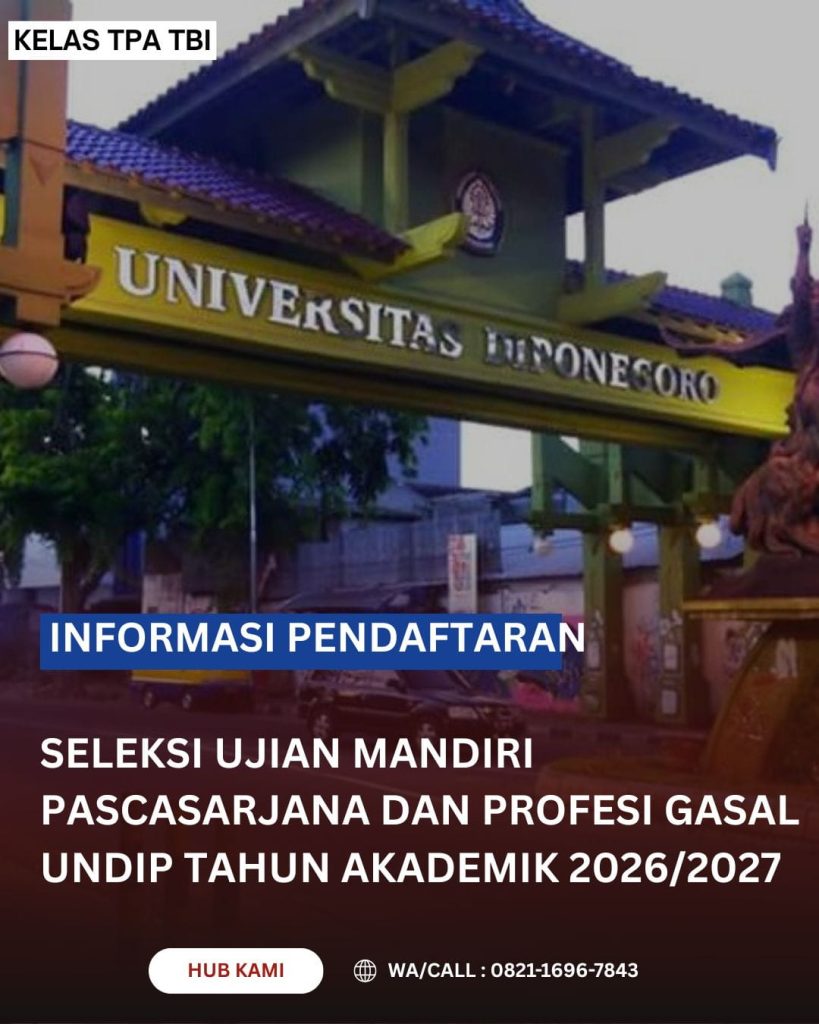 “Pendaftaran S2 S3 Undip gelombang 1 tahun 2026”