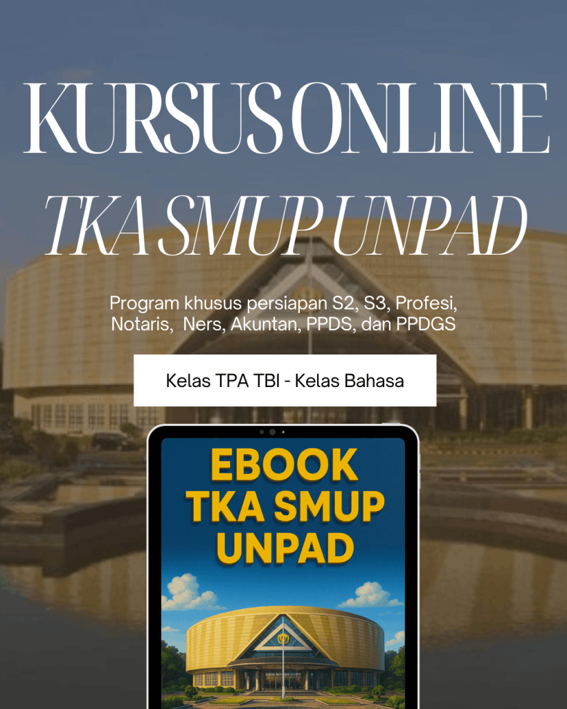 Kursus TKA TPA Unpad S2 PPDS PPDGS S3 intensif 2026