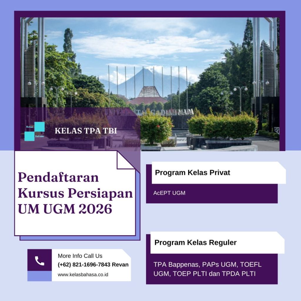 Kursus privat persiapan ACEPT UGM 2026 intensif