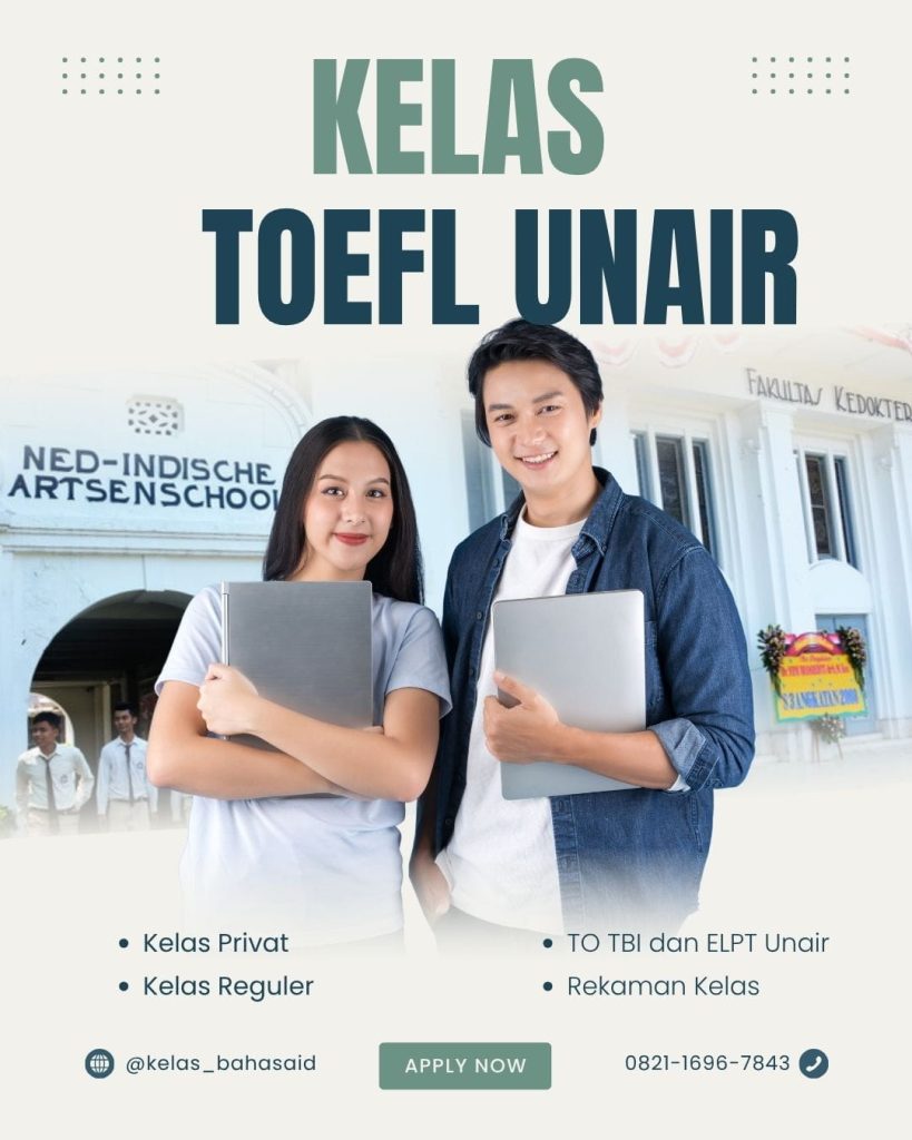 Bimbingan TOEFL Unair intensif untuk PPDS dan S2