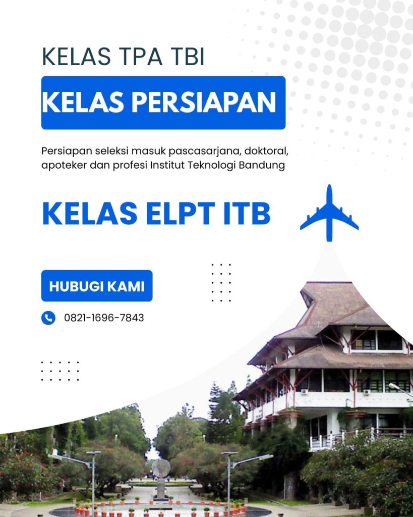 Kursus ELPT ITB 2026 untuk persiapan ujian bahasa Inggris pascasarjana
