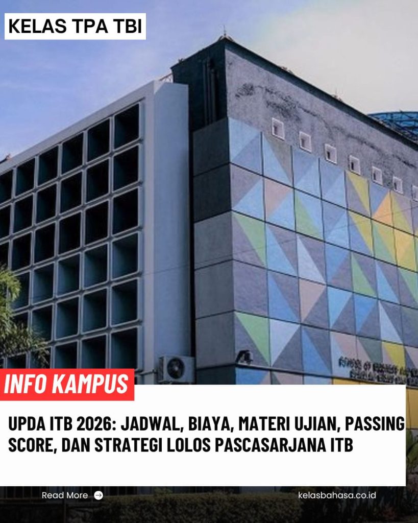 UPDA ITB Ujian Potensi Dasar Akademik Pascasarjana Institut Teknologi Bandung