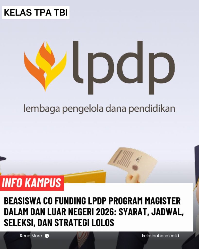 Beasiswa Co Funding LPDP 2026 untuk Program Magister Dalam dan Luar Negeri